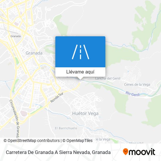 Mapa Carretera De Granada A Sierra Nevada