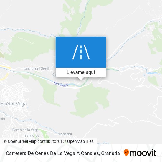 Mapa Carretera De Cenes De La Vega A Canales