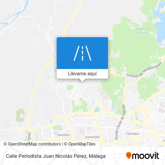 Mapa Calle Periodista Juan Nicolás Pérez