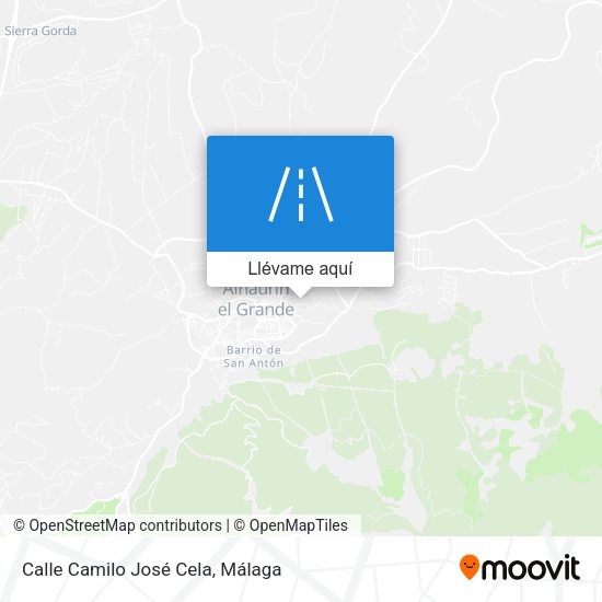 Mapa Calle Camilo José Cela