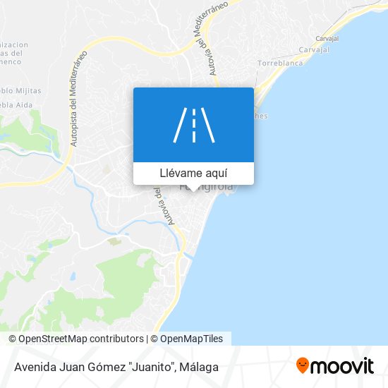 Mapa Avenida Juan Gómez "Juanito"