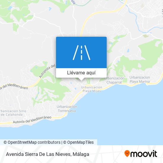 Mapa Avenida Sierra De Las Nieves