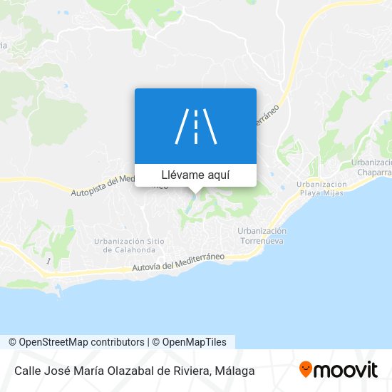 Mapa Calle José María Olazabal de Riviera