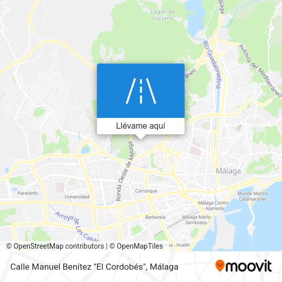 Mapa Calle Manuel Benítez "El Cordobés"
