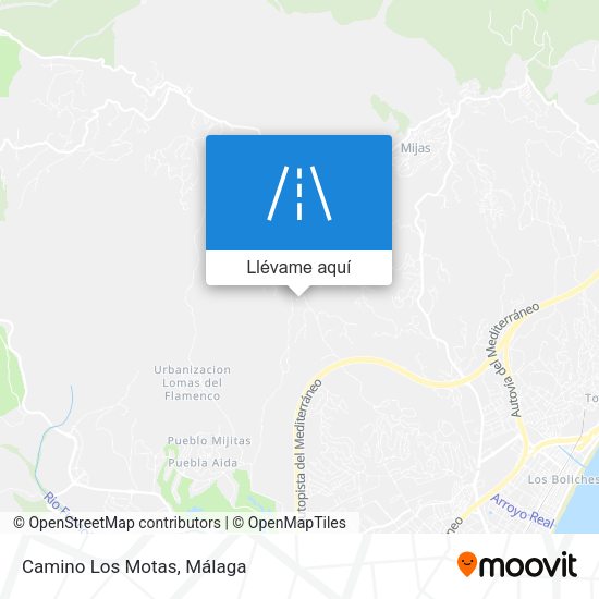 Mapa Camino Los Motas