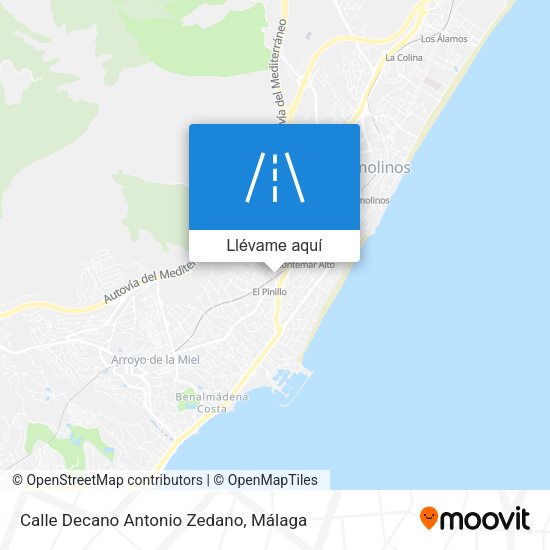 Mapa Calle Decano Antonio Zedano