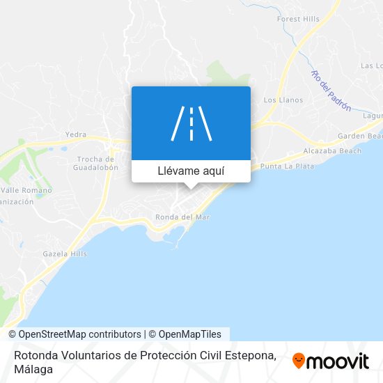 Mapa Rotonda Voluntarios de Protección Civil Estepona
