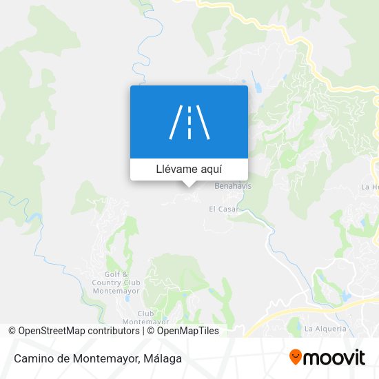 Mapa Camino de Montemayor