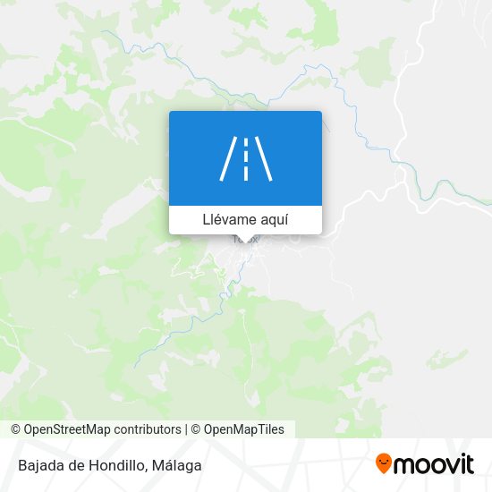 Mapa Bajada de Hondillo