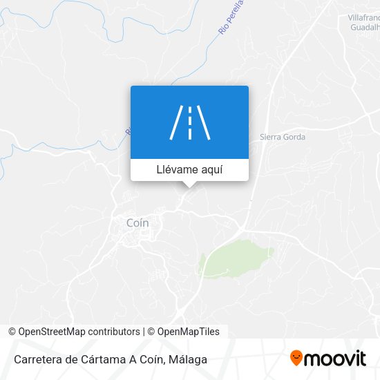 Mapa Carretera de Cártama A Coín