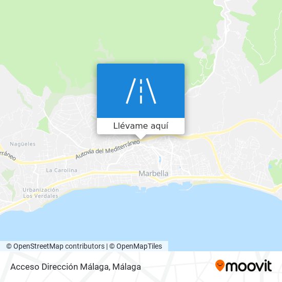 Mapa Acceso Dirección Málaga