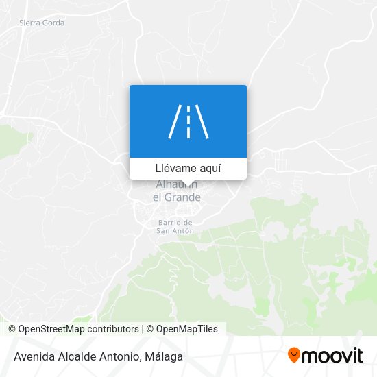 Mapa Avenida Alcalde Antonio