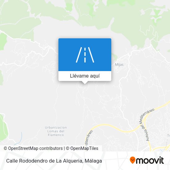 Mapa Calle Rododendro de La Alqueria