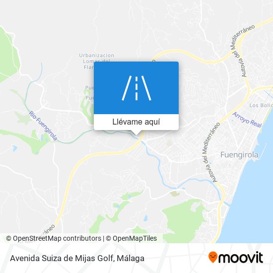 Mapa Avenida Suiza de Mijas Golf