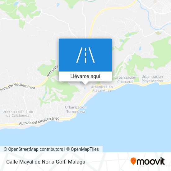 Mapa Calle Mayal de Noria Golf