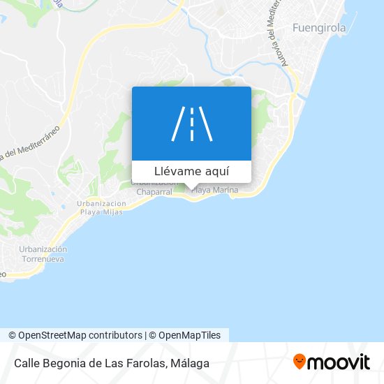 Mapa Calle Begonia de Las Farolas