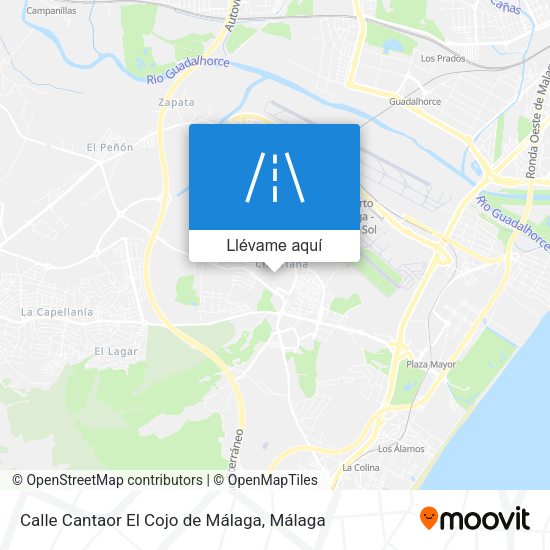 Mapa Calle Cantaor El Cojo de Málaga