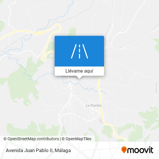 Mapa Avenida Juan Pablo II