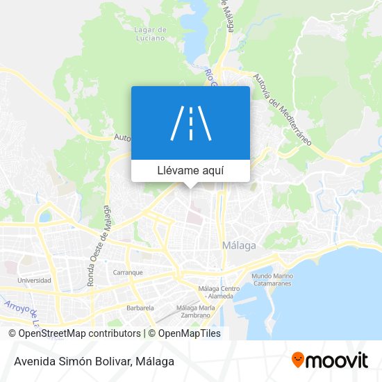 Mapa Avenida Simón Bolivar