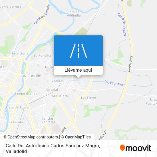 Mapa Calle Del Astrofísico Carlos Sánchez Magro