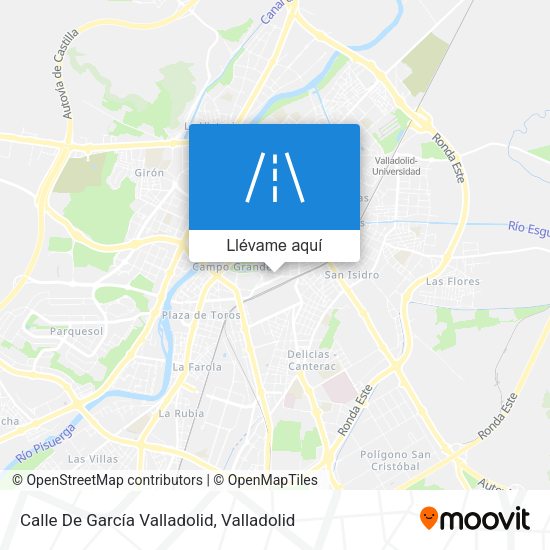 Mapa Calle De García Valladolid