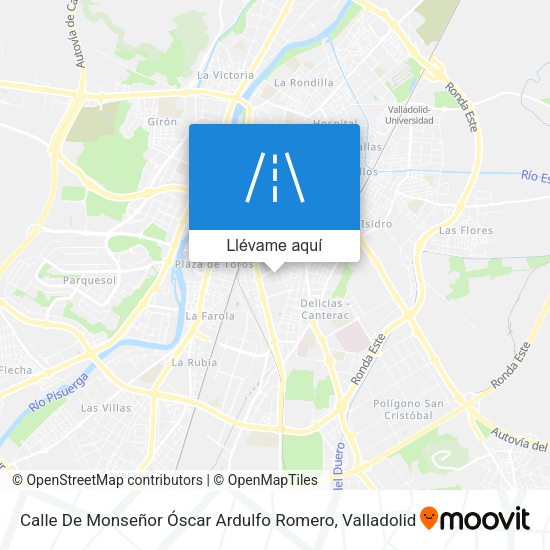Mapa Calle De Monseñor Óscar Ardulfo Romero