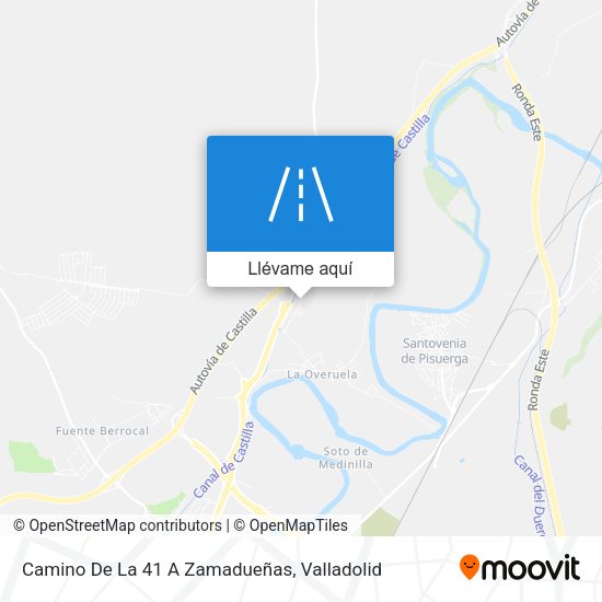Mapa Camino De La 41 A Zamadueñas