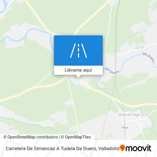 Mapa Carretera De Simancas A Tudela De Duero