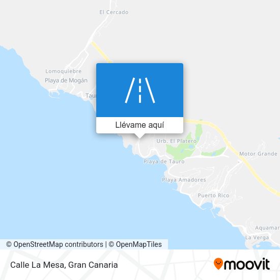 Mapa Calle La Mesa