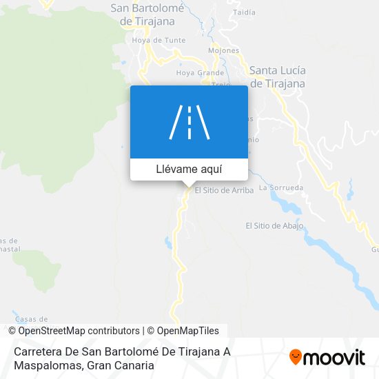 Mapa Carretera De San Bartolomé De Tirajana A Maspalomas