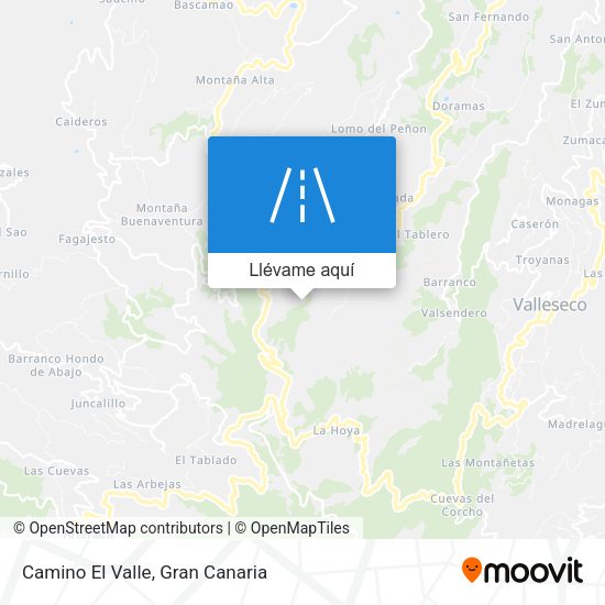 Mapa Camino El Valle
