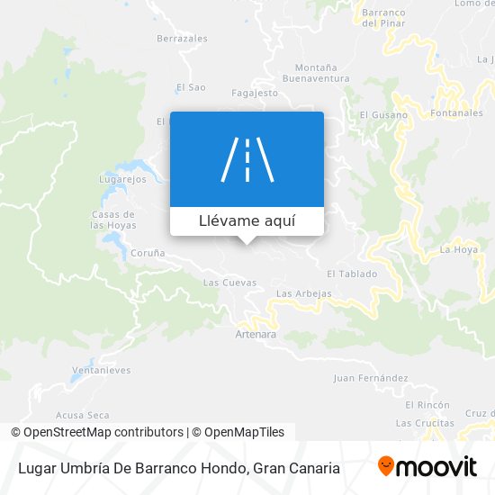 Mapa Lugar Umbría De Barranco Hondo