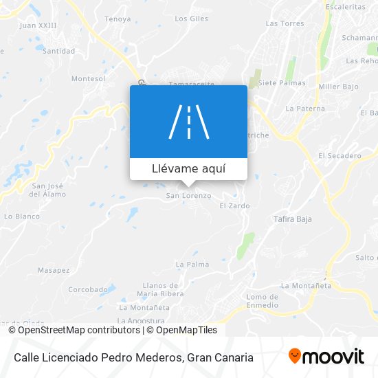 Mapa Calle Licenciado Pedro Mederos
