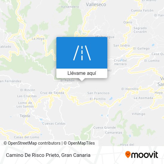 Mapa Camino De Risco Prieto
