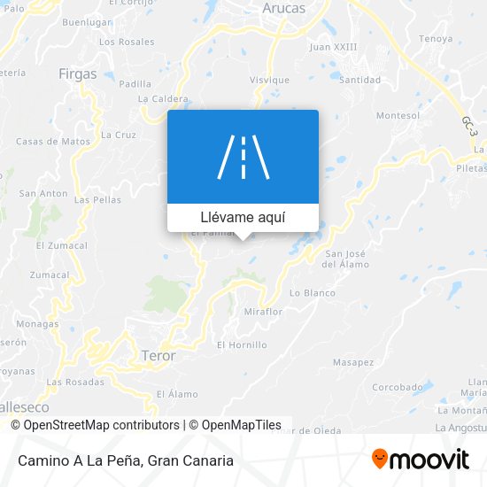 Mapa Camino A La Peña