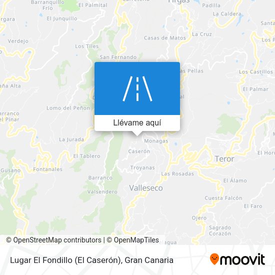 Mapa Lugar El Fondillo (El Caserón)