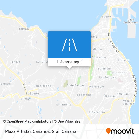 Mapa Plaza Artistas Canarios