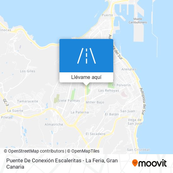 Mapa Puente De Conexión Escaleritas - La Feria