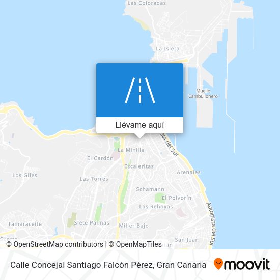Mapa Calle Concejal Santiago Falcón Pérez