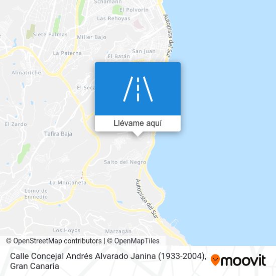 Mapa Calle Concejal Andrés Alvarado Janina (1933-2004)
