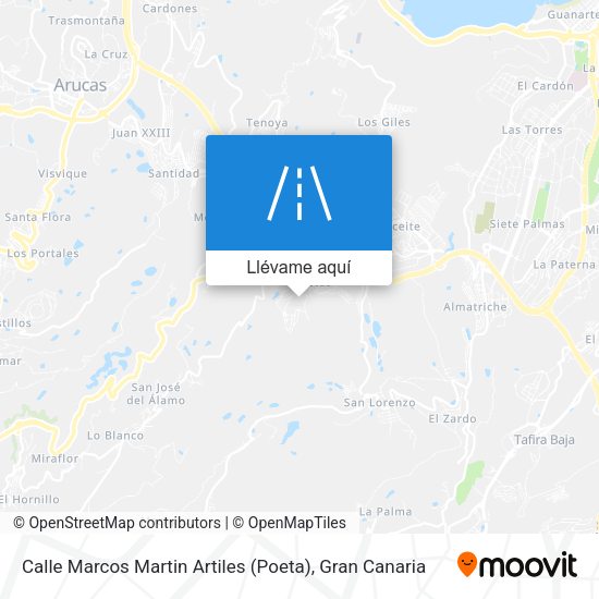Mapa Calle Marcos Martin Artiles (Poeta)