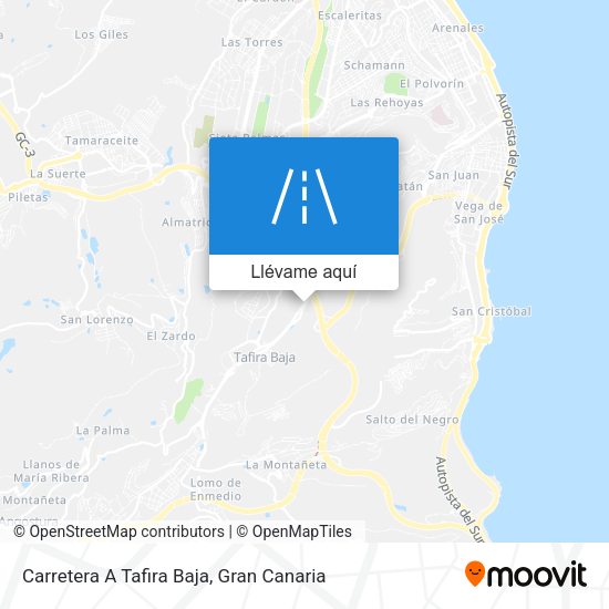 Mapa Carretera A Tafira Baja