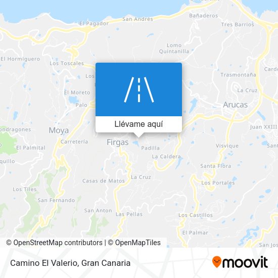 Mapa Camino El Valerio