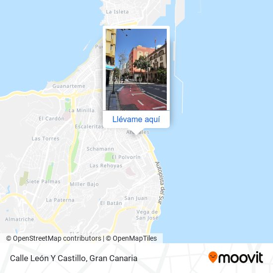 Panda Casco abuela Cómo llegar a Calle León Y Castillo en Las Palmas De Gran Canaria en  Autobús?