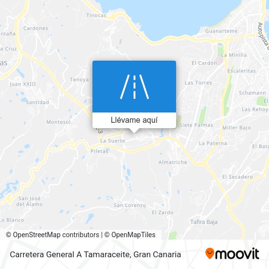 Mapa Carretera General A Tamaraceite