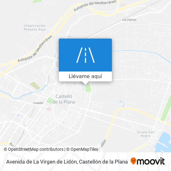 Mapa Avenida de La Virgen de Lidón