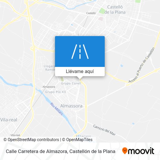 Mapa Calle Carretera de Almazora