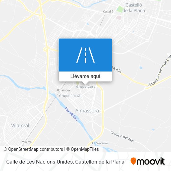 Mapa Calle de Les Nacions Unides