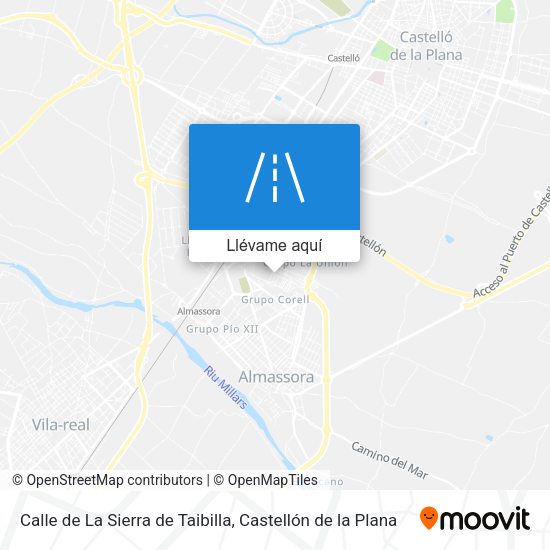 Mapa Calle de La Sierra de Taibilla