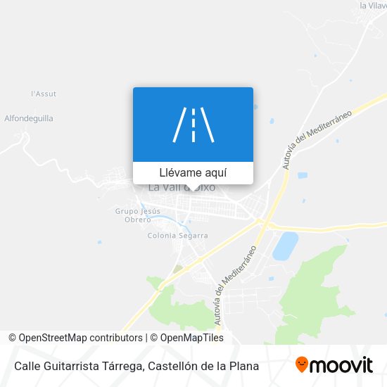 Mapa Calle Guitarrista Tárrega